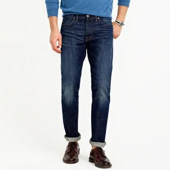 J. Crew Men's 770 Size 29 x 32 Denim Jeans in Dark Indigo Wash Japanese Kaihara - Picture 1 of 9